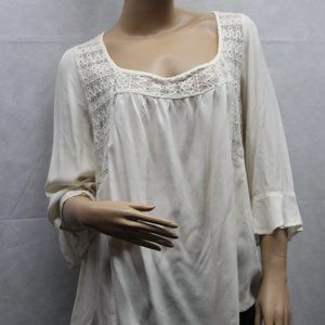 Maurices Bohemian Cream Bell Sleeve Top